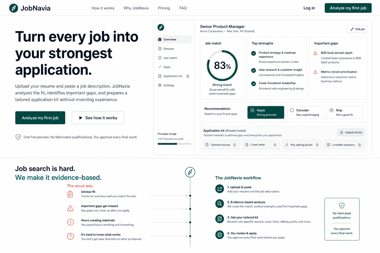 JobNavia AI Job Application Assistant project screenshot